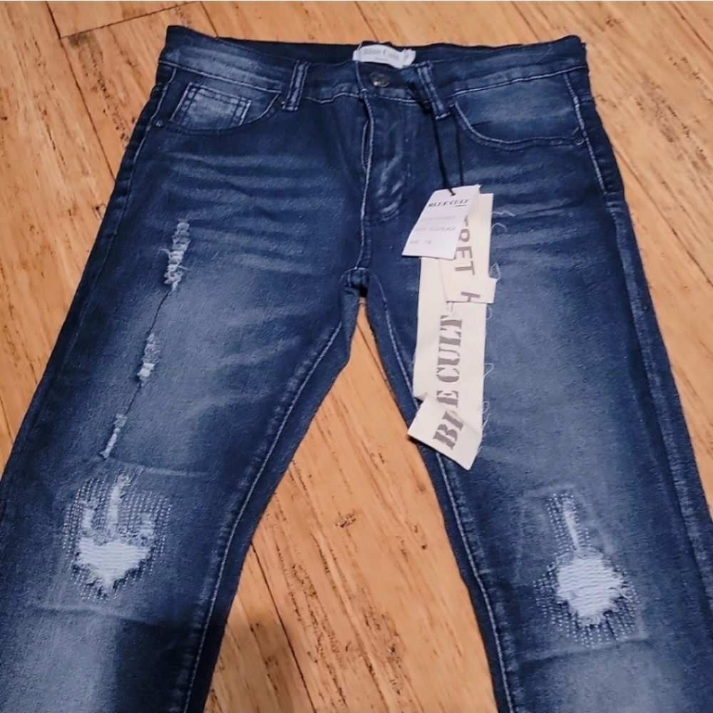 BLUE CULT Denim jeans Distressed sz 16 brand new with tags